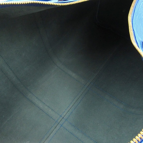 LOUIS VUITTON Blue Epi Leather Keepall 60 Boston Travel Duffel Bag SP0915 - Picture 8 of 15